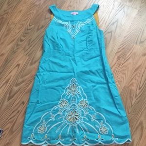 Lilly Pulitzer Teal and white dress size 6